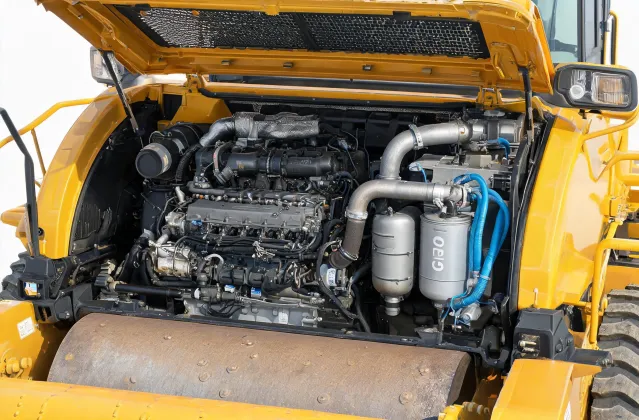 Tier 4 Final roller engine bay with DPF